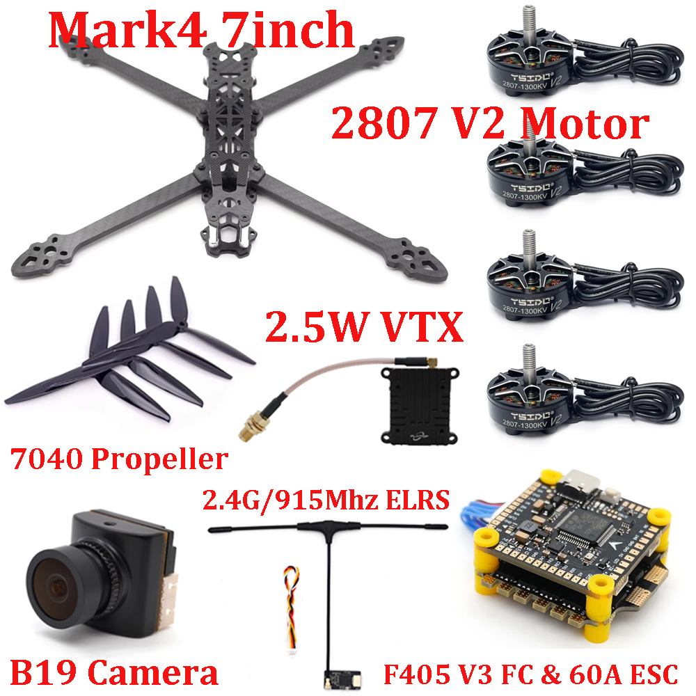 Zestaw ramy Mark4 7 cali F405  – Drone Racing Propeller recenzja i cena